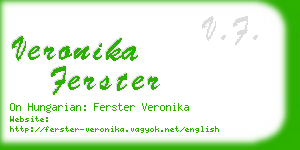 veronika ferster business card